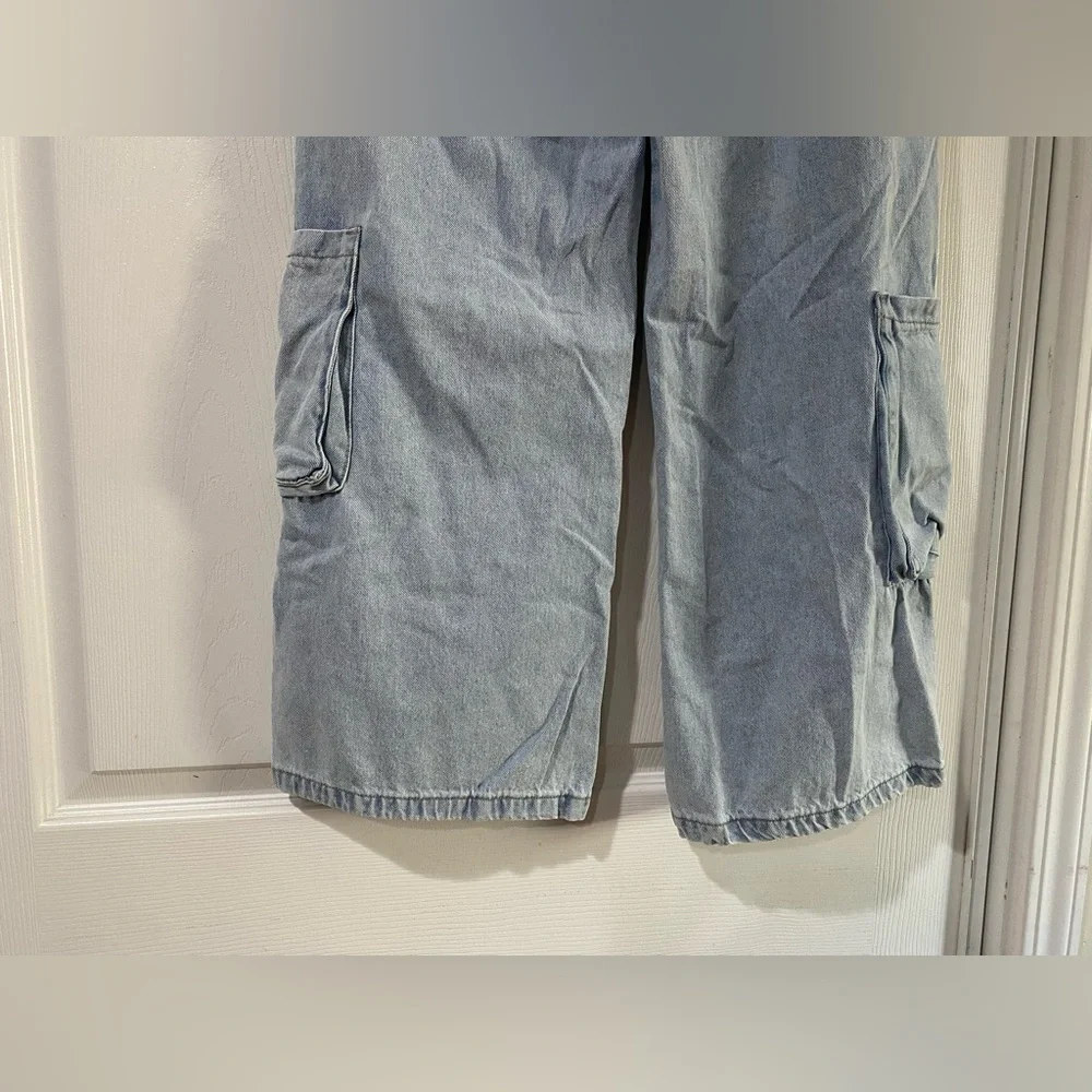 RSQ Women's Wide Leg Denim Cargo Jeans Size 26 - Picture 6 of 10